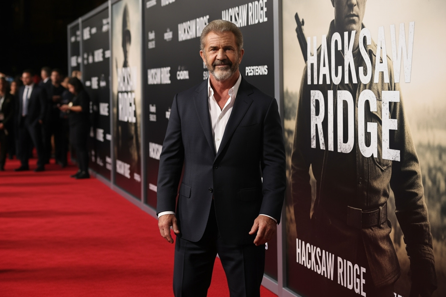 Mel Gibson at the "Hacksaw Ridge" premiere - mel gibson