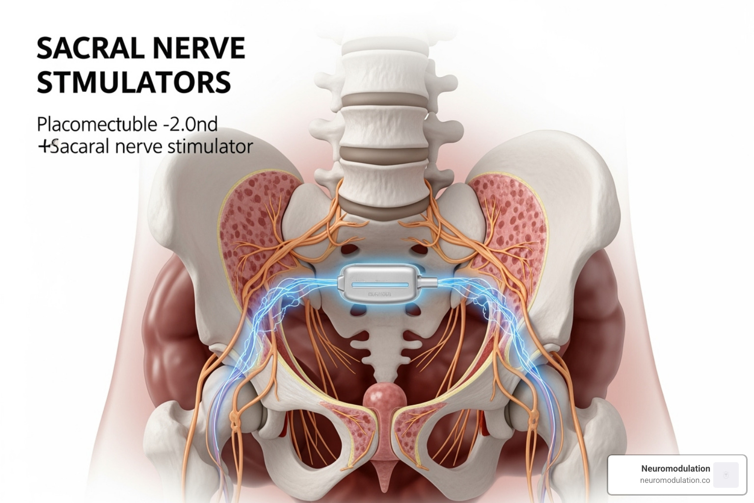 The implantable pulse generator, which is about the size of a silver dollar