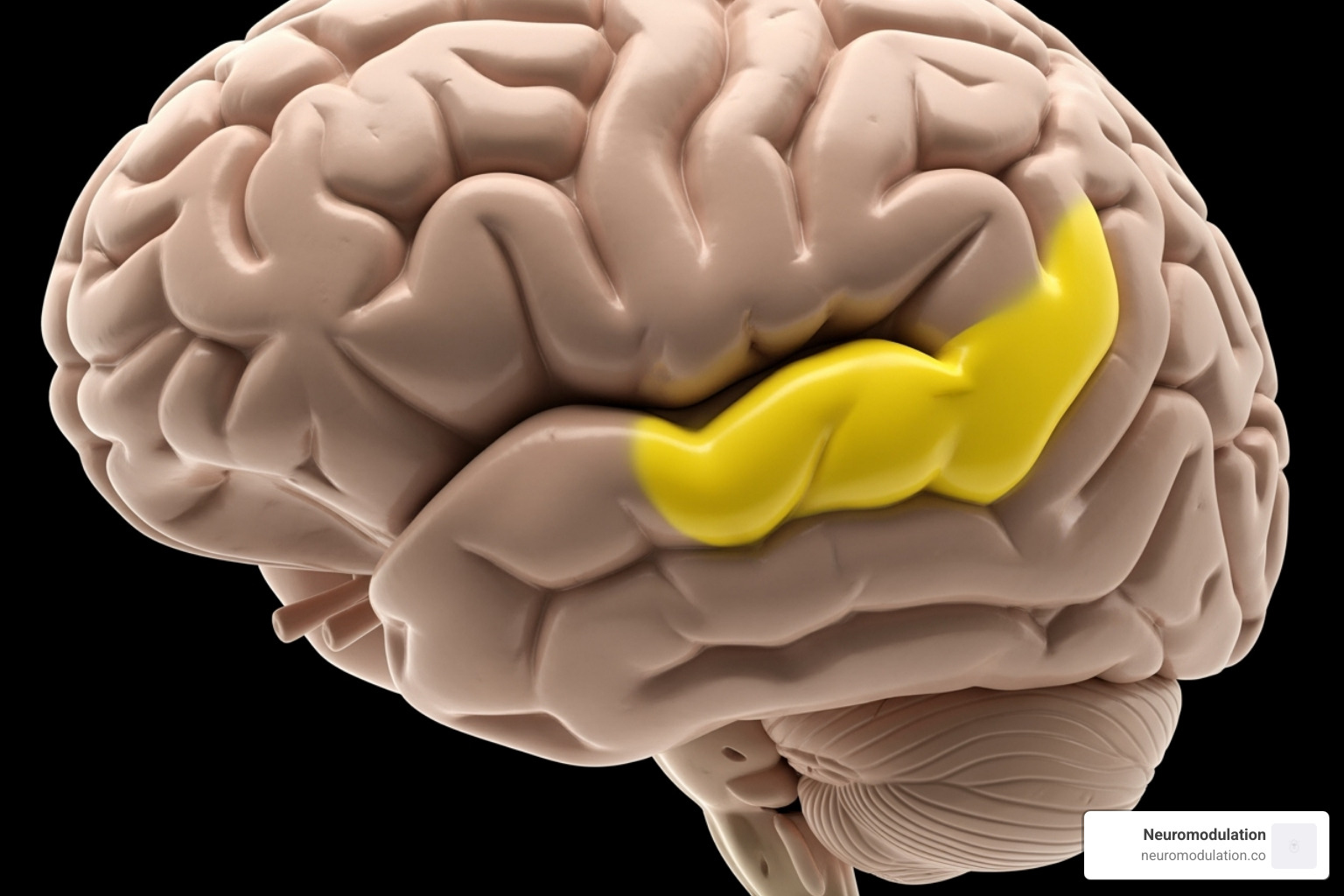 Brain highlighting the substantia nigra - parkinson's disease