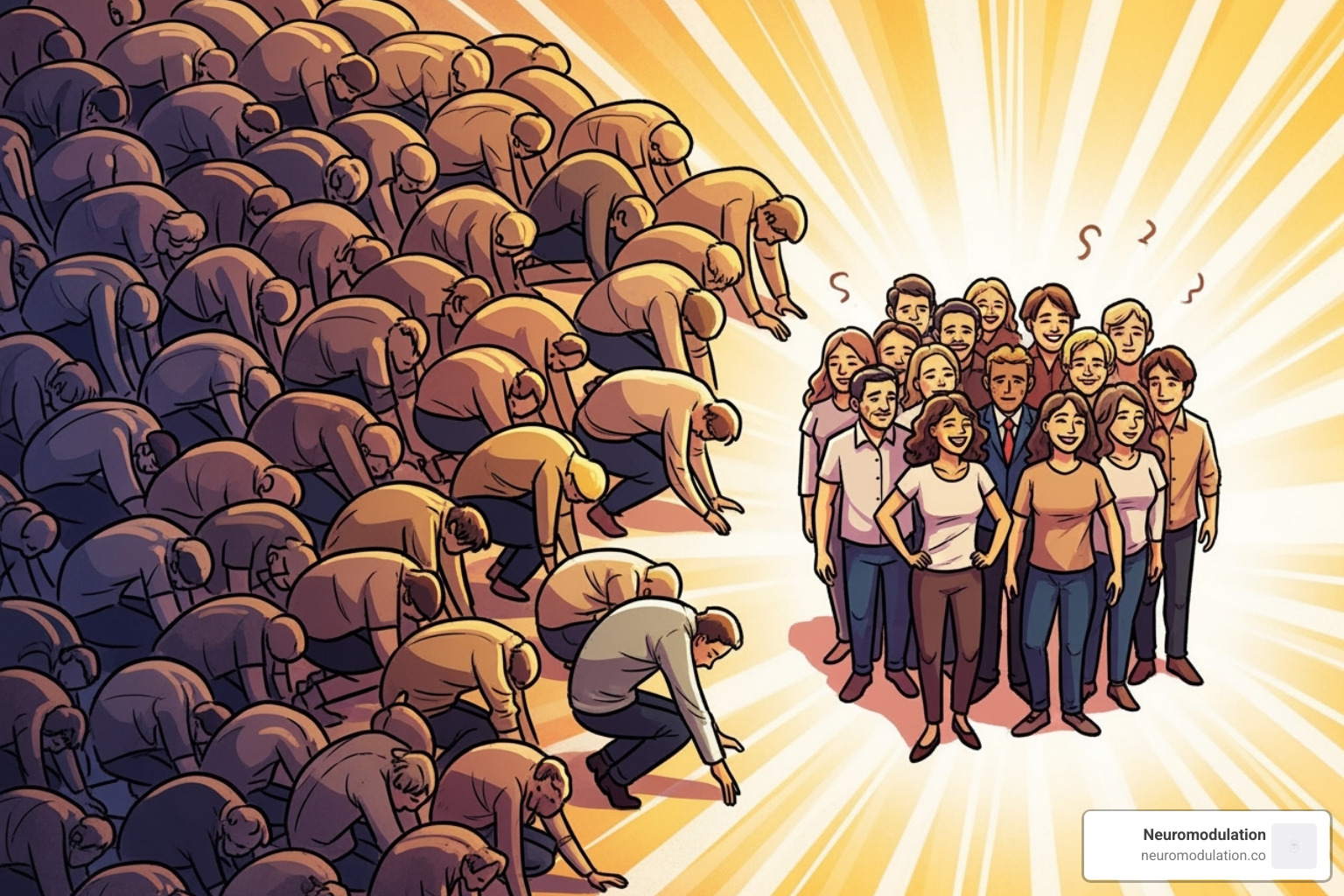 Chart showing TMS success rates for depression: 50-60% response, ~33% remission - transcranial magnetic stimulation (tms)