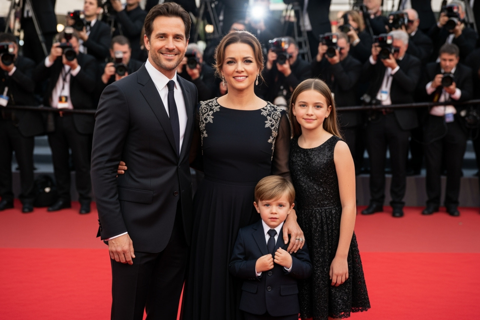 Linda Cardellini with her family on the red carpet - linda cardellini