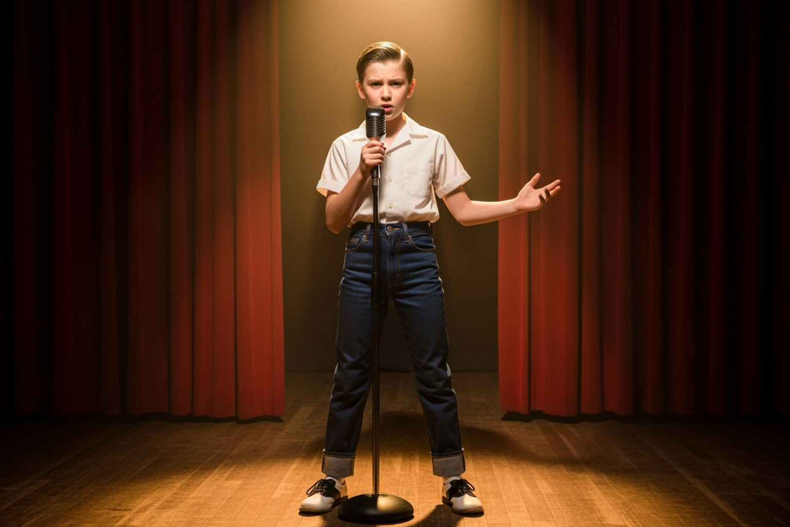 young Christopher Walken on stage - christopher walken
