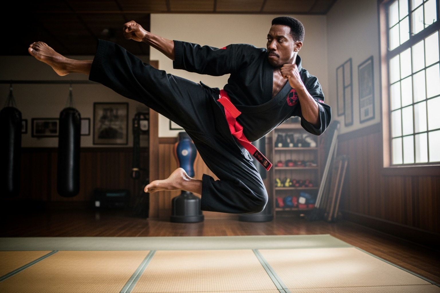 Wesley Snipes in a martial arts pose - wesley snipes