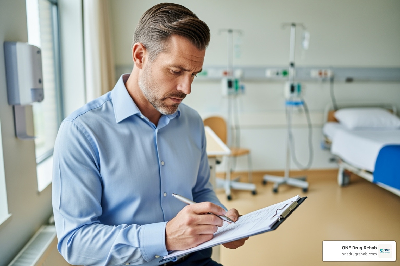 surveyor with a clipboard reviewing a facility's operations - rehab accreditation standards surveyor with a clipboard reviewing a facility's operations - rehab accreditation standards