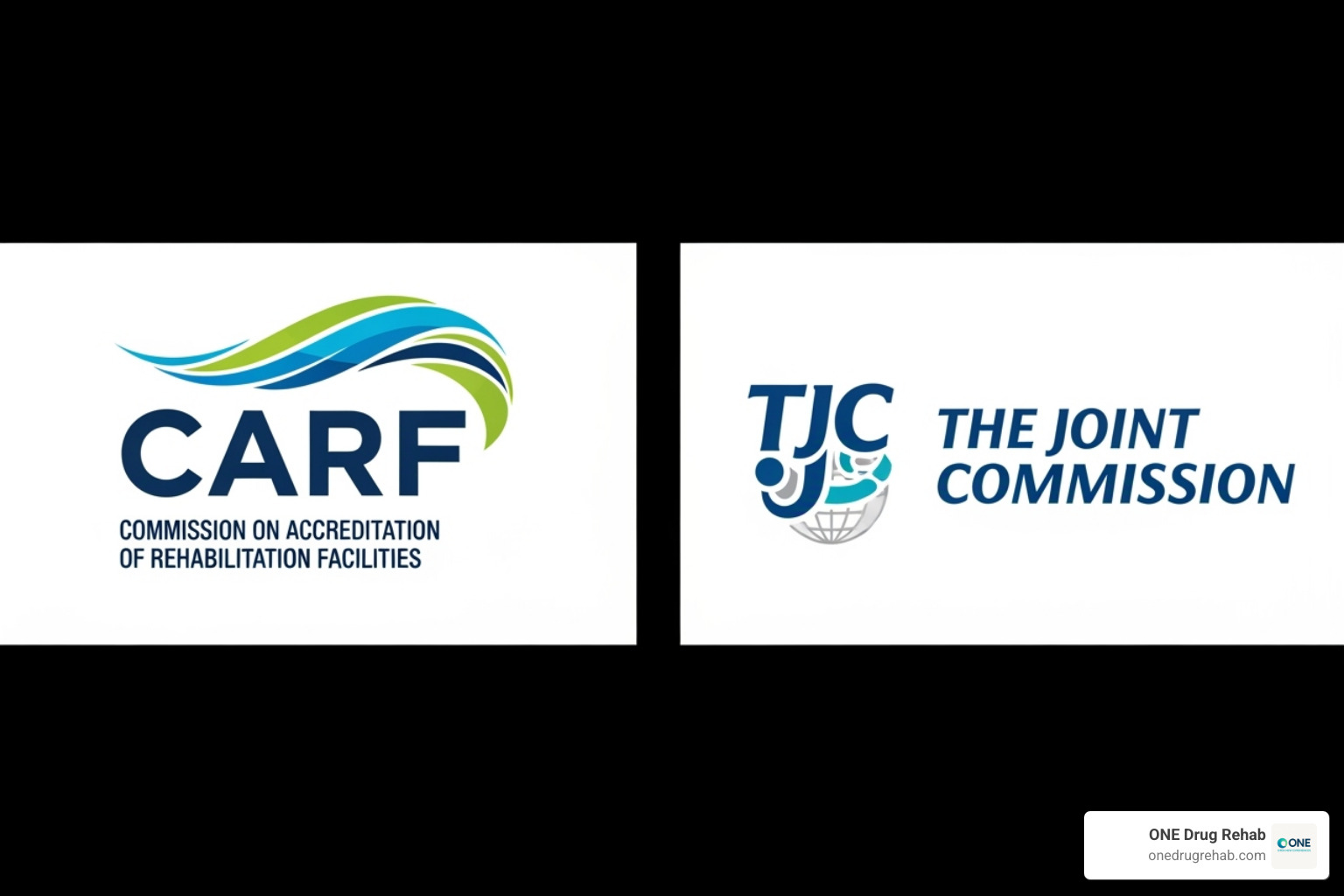 logos for CARF and The Joint Commission - rehab accreditation standards logos for CARF and The Joint Commission - rehab accreditation standards