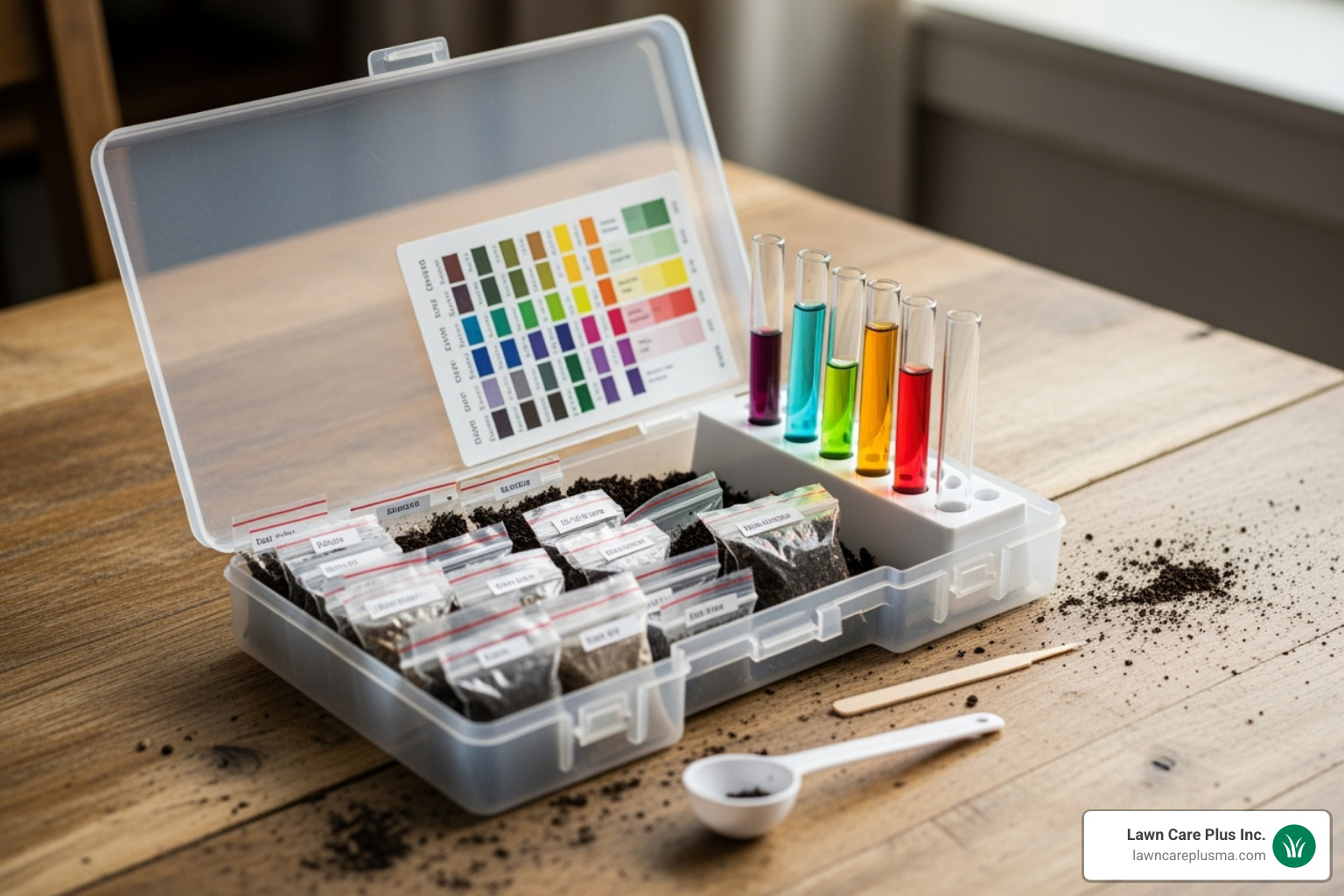 A soil test kit with soil samples - best way to install a new lawn A soil test kit with soil samples - best way to install a new lawn