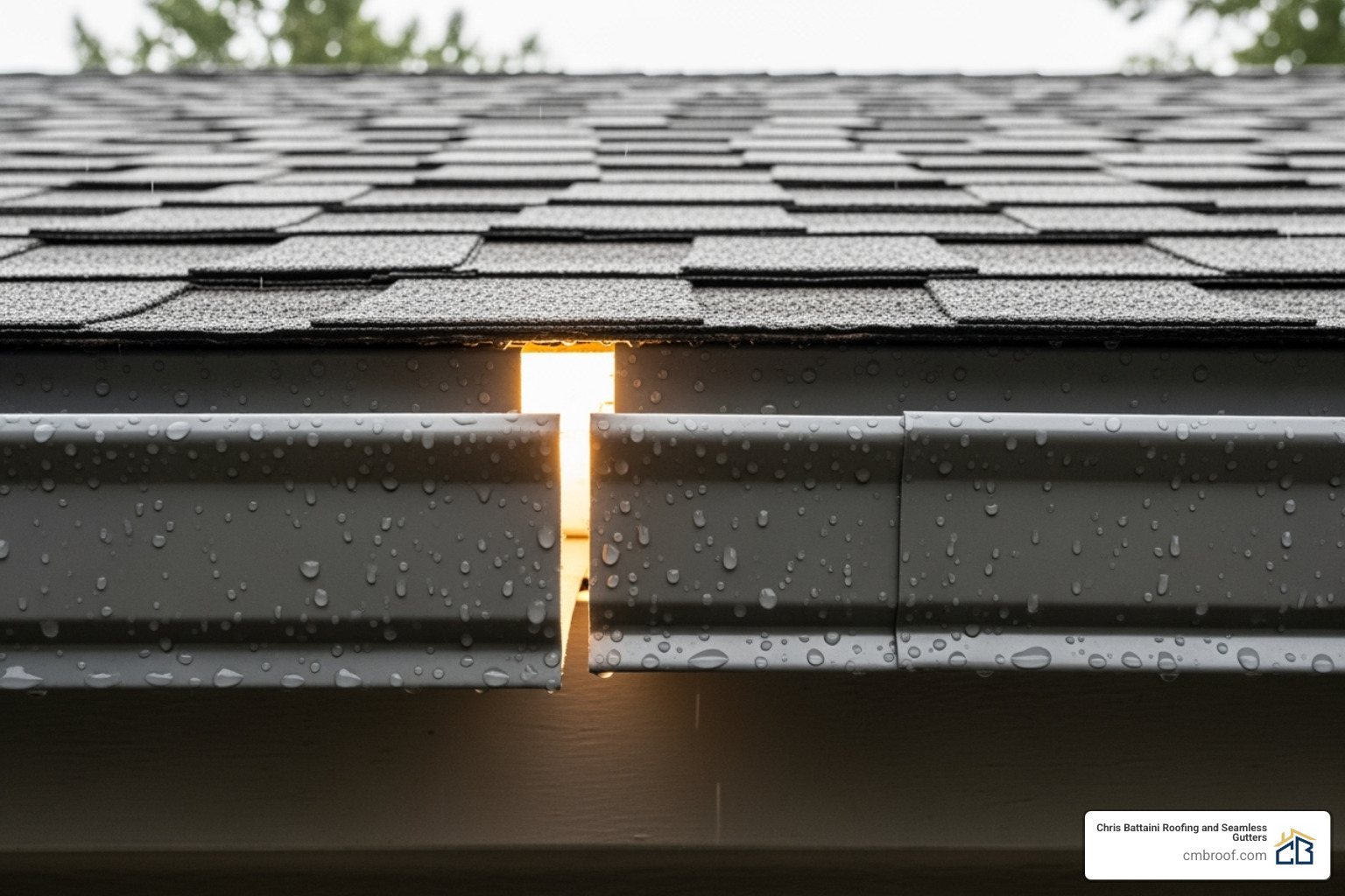 Improper overlap with a gap next to a proper overlap - metal roof eave trim installation