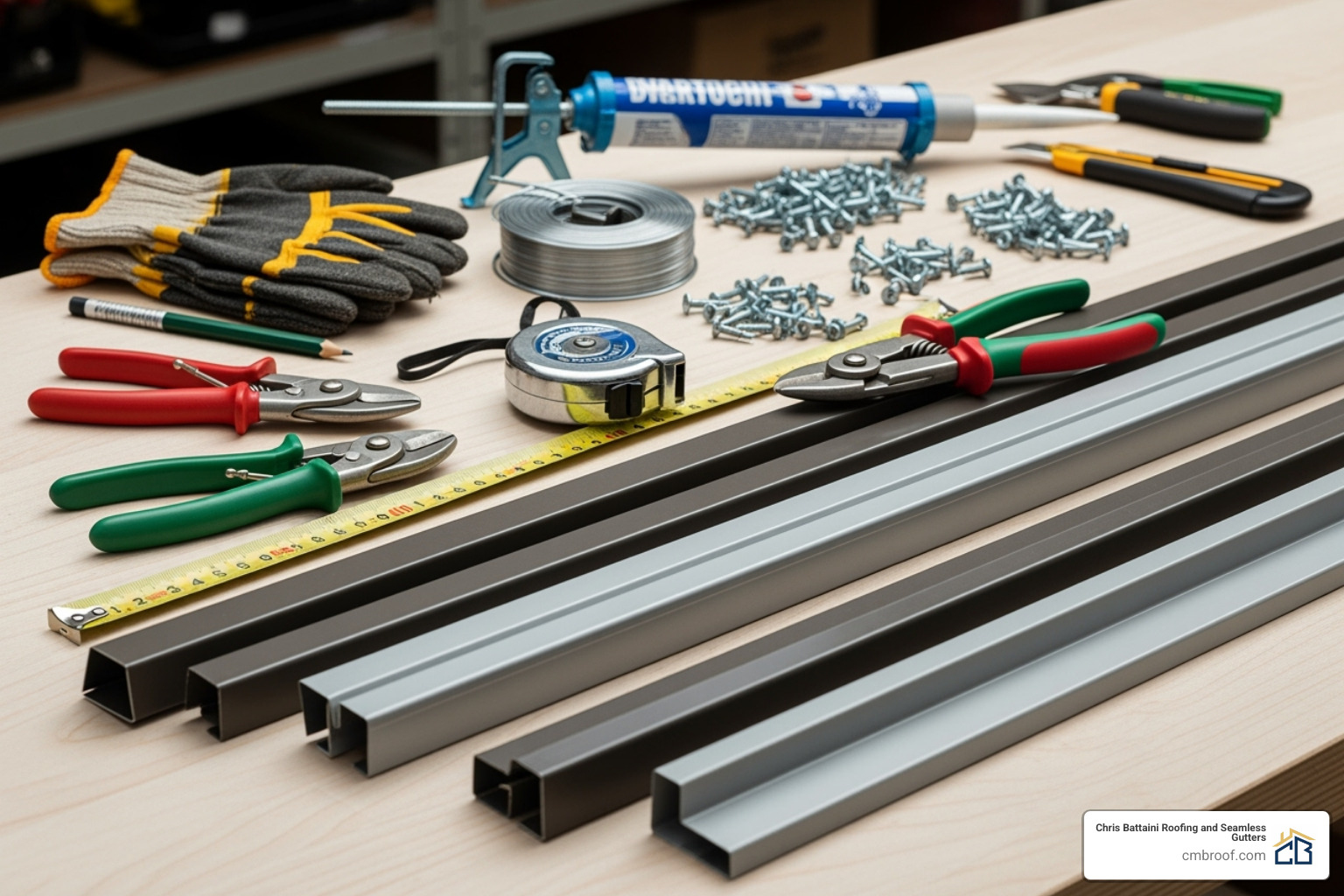 Tools and materials for metal roof eave trim installation - metal roof eave trim installation