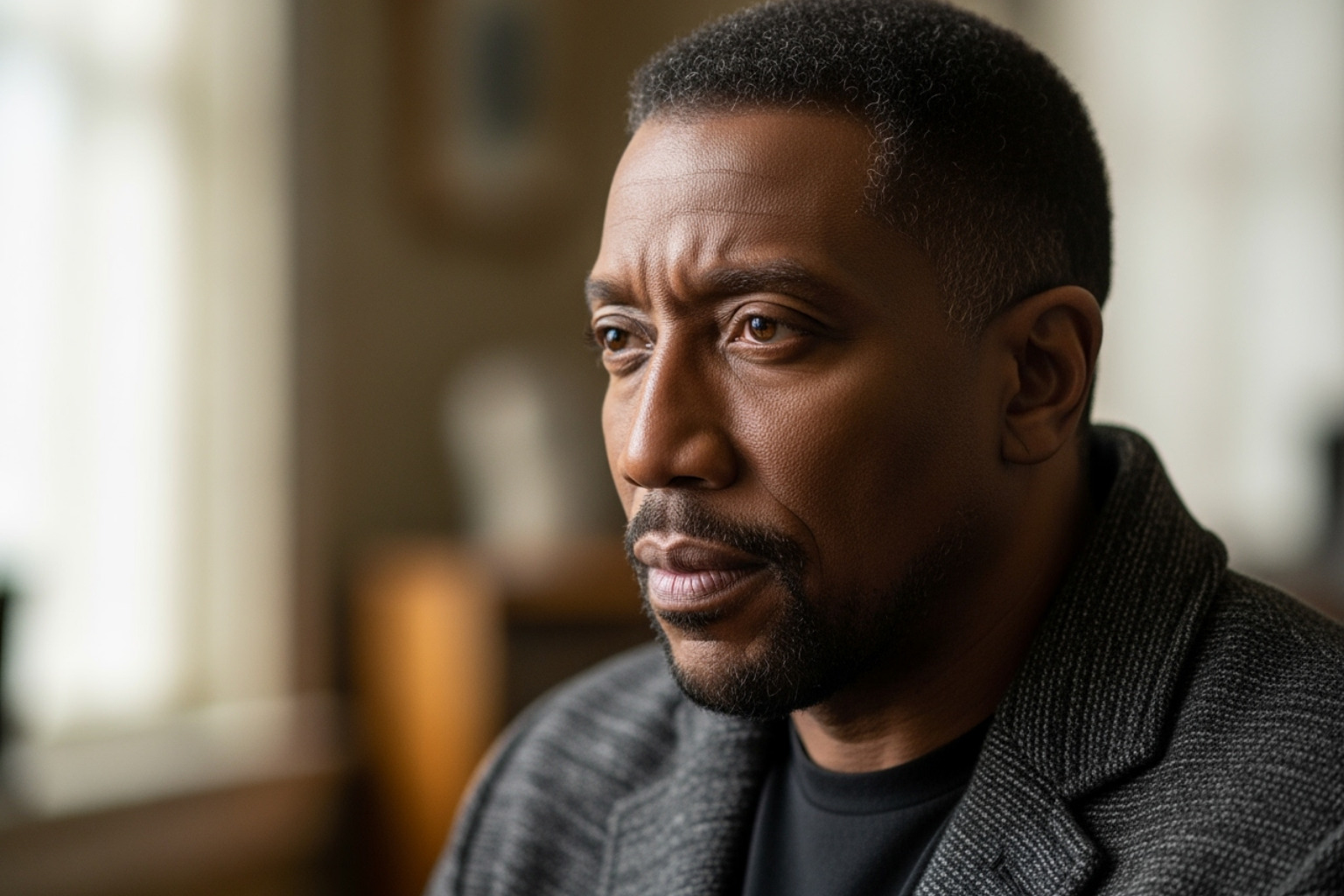 Wesley Snipes in a recent photo, looking contemplative - wesley snipes