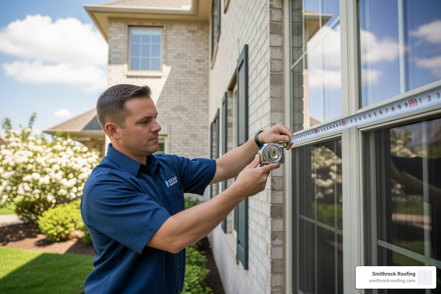 professional measuring a window - window screen replacement service winston salem nc