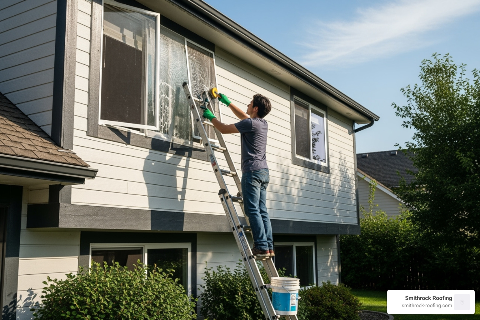 person cleaning window screen - window screen replacement service winston salem nc