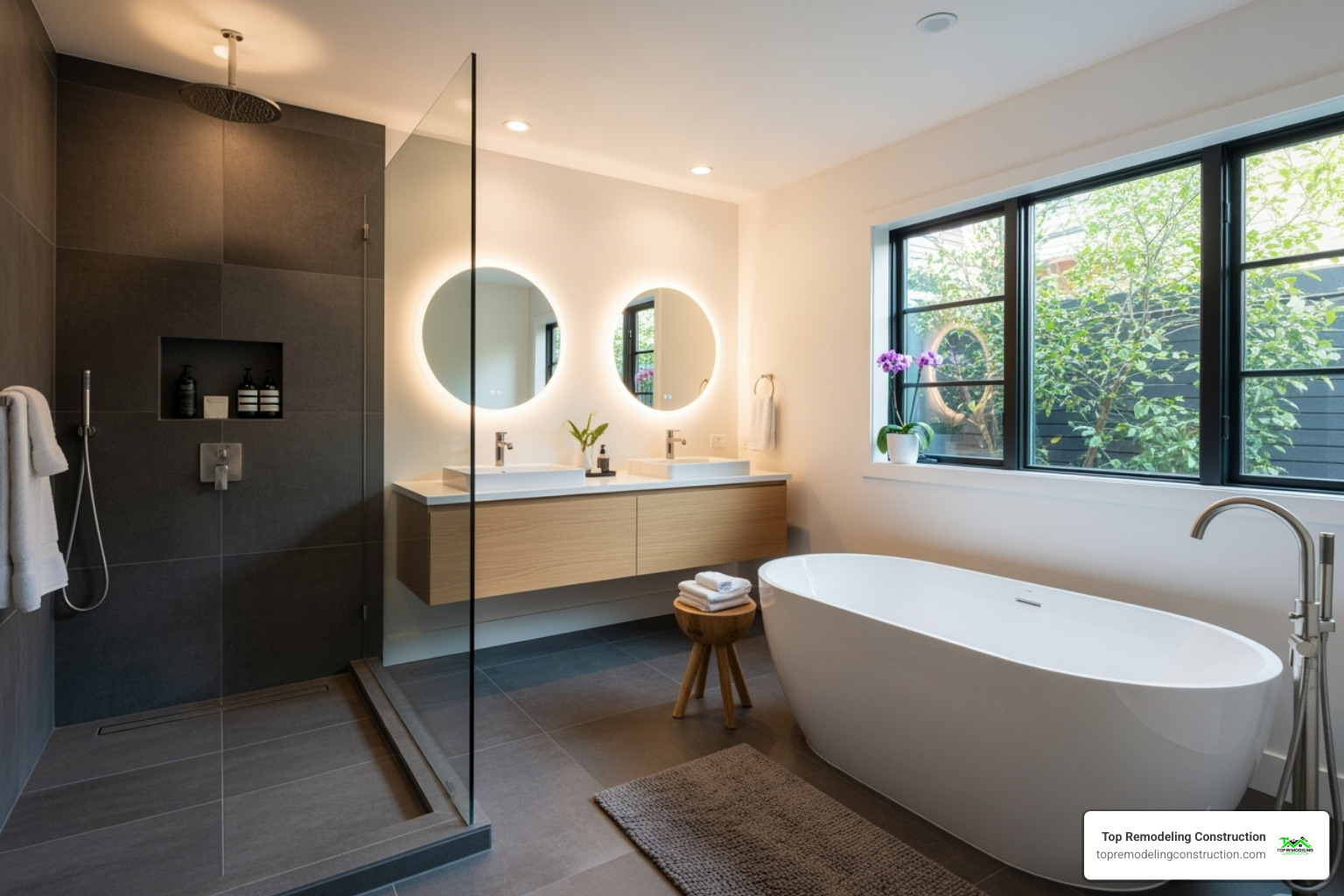 Luxurious freestanding tub and walk-in shower - Bathroom fixtures Las Vegas NV