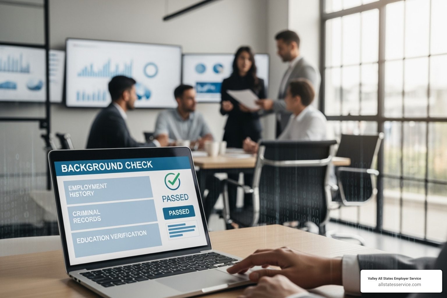 Comparison chart showing logos of Checkr, HireRight, Accurate, and GoodHire, highlighting their primary strengths and target business sizes - pre employment background check companies