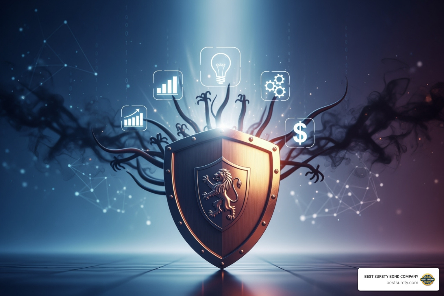 shield protecting business assets from an internal threat - fidelity savings bonds