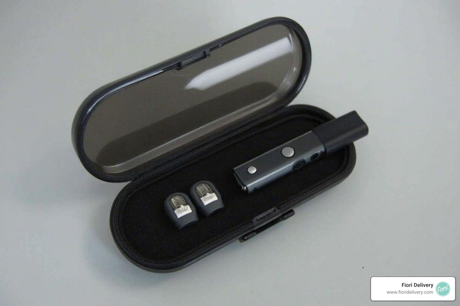 PodPak case open, showing the Podpen and two pods inside - turn vape products