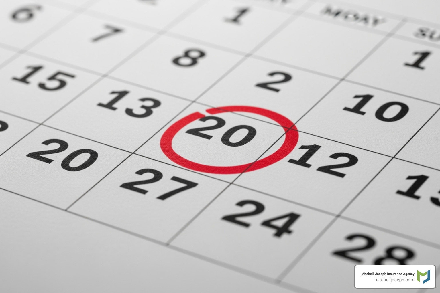 calendar with a past-due date circled in red - auto insurance payment options calendar with a past-due date circled in red - auto insurance payment options