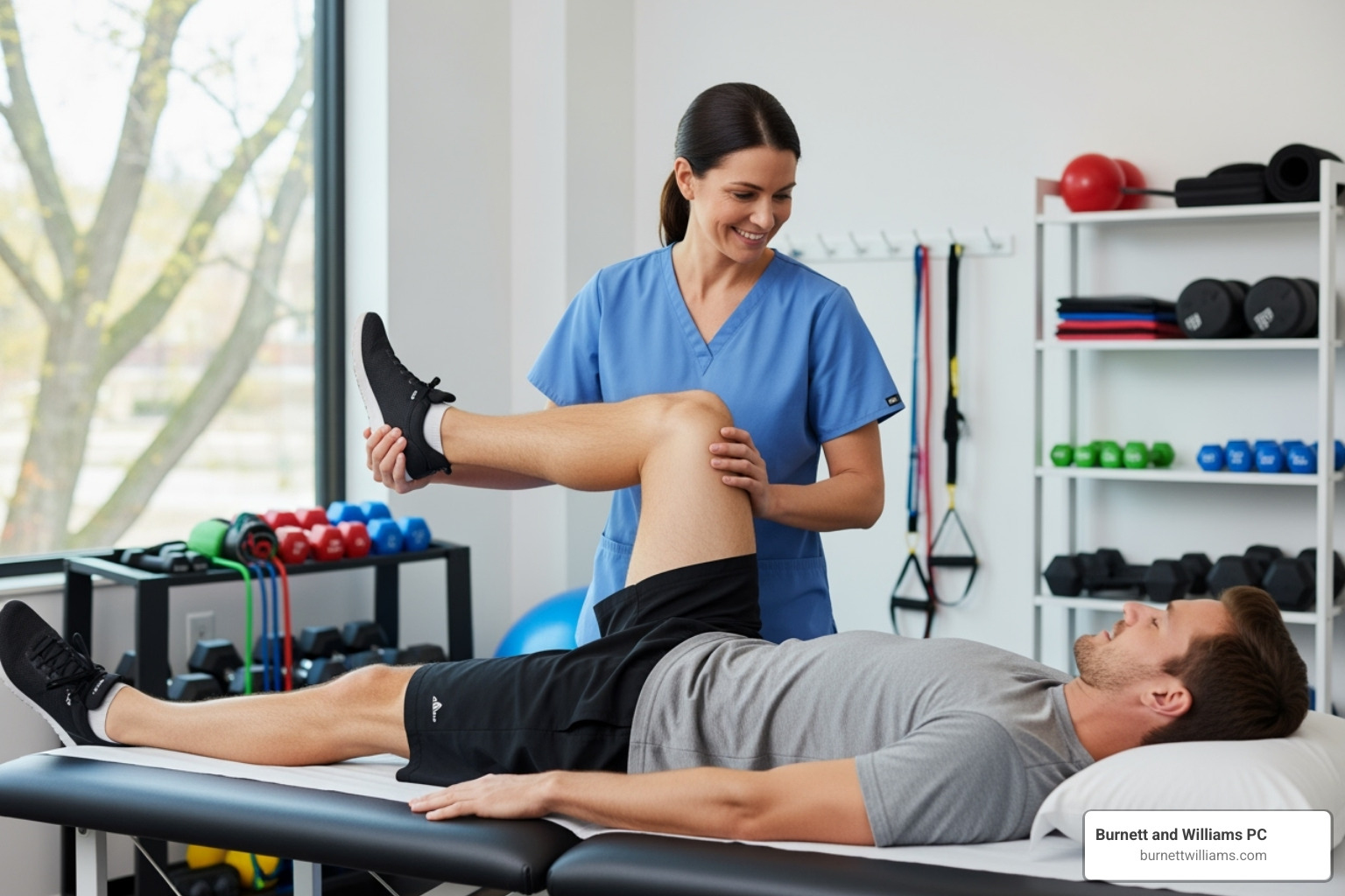 person in physical therapy with supportive therapist - car injury attorney near me person in physical therapy with supportive therapist - car injury attorney near me