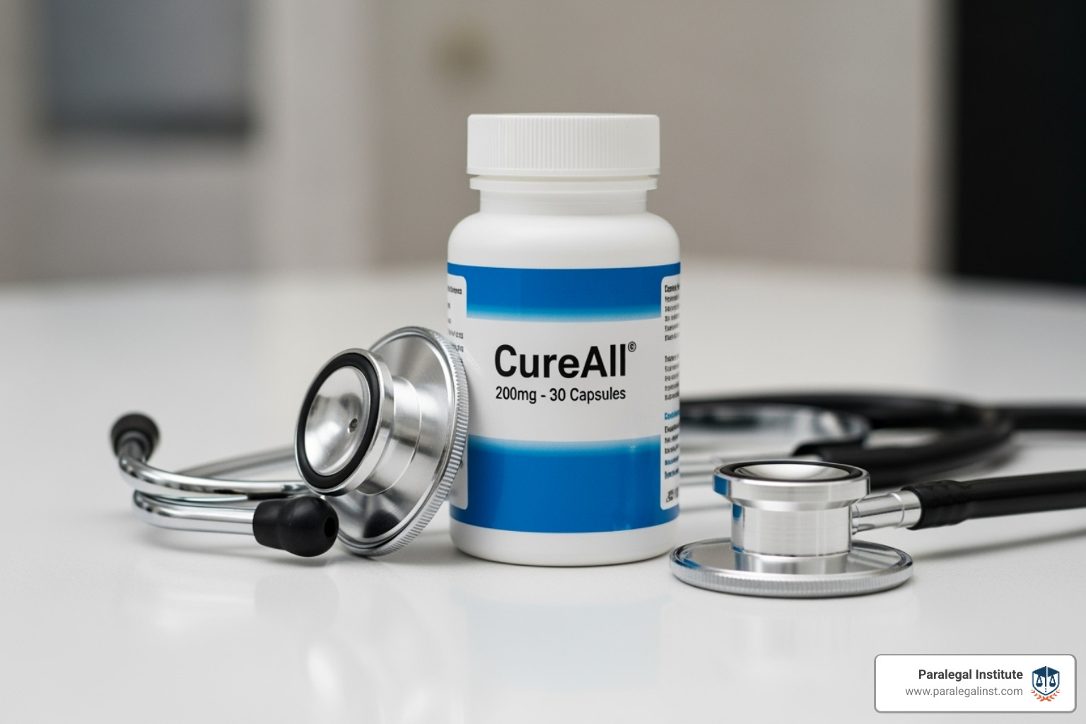 a pharmaceutical product and a doctor's stethoscope - personal injury and the law of torts for paralegals