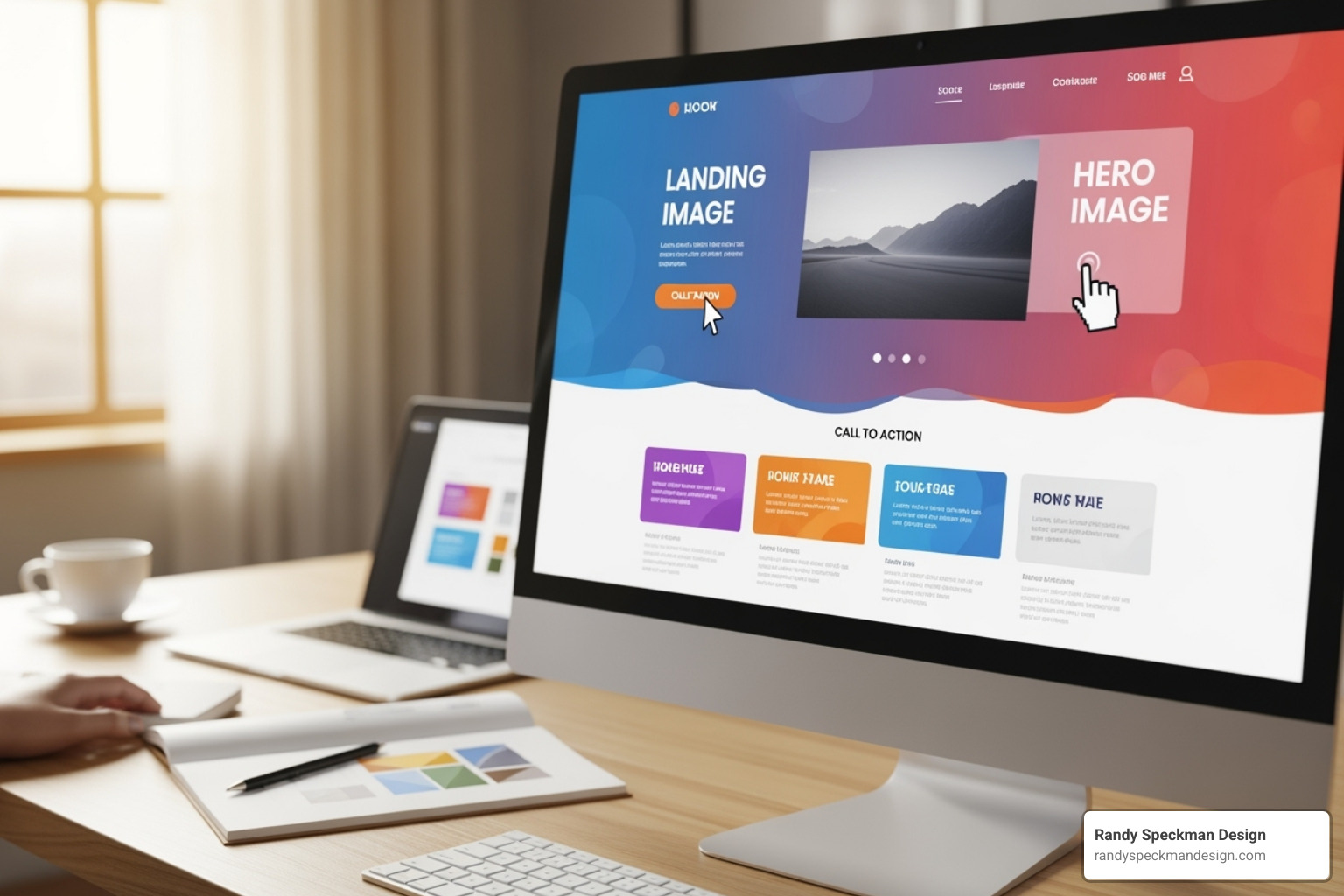A landing page's mobile view versus its desktop view - affordable landing pages