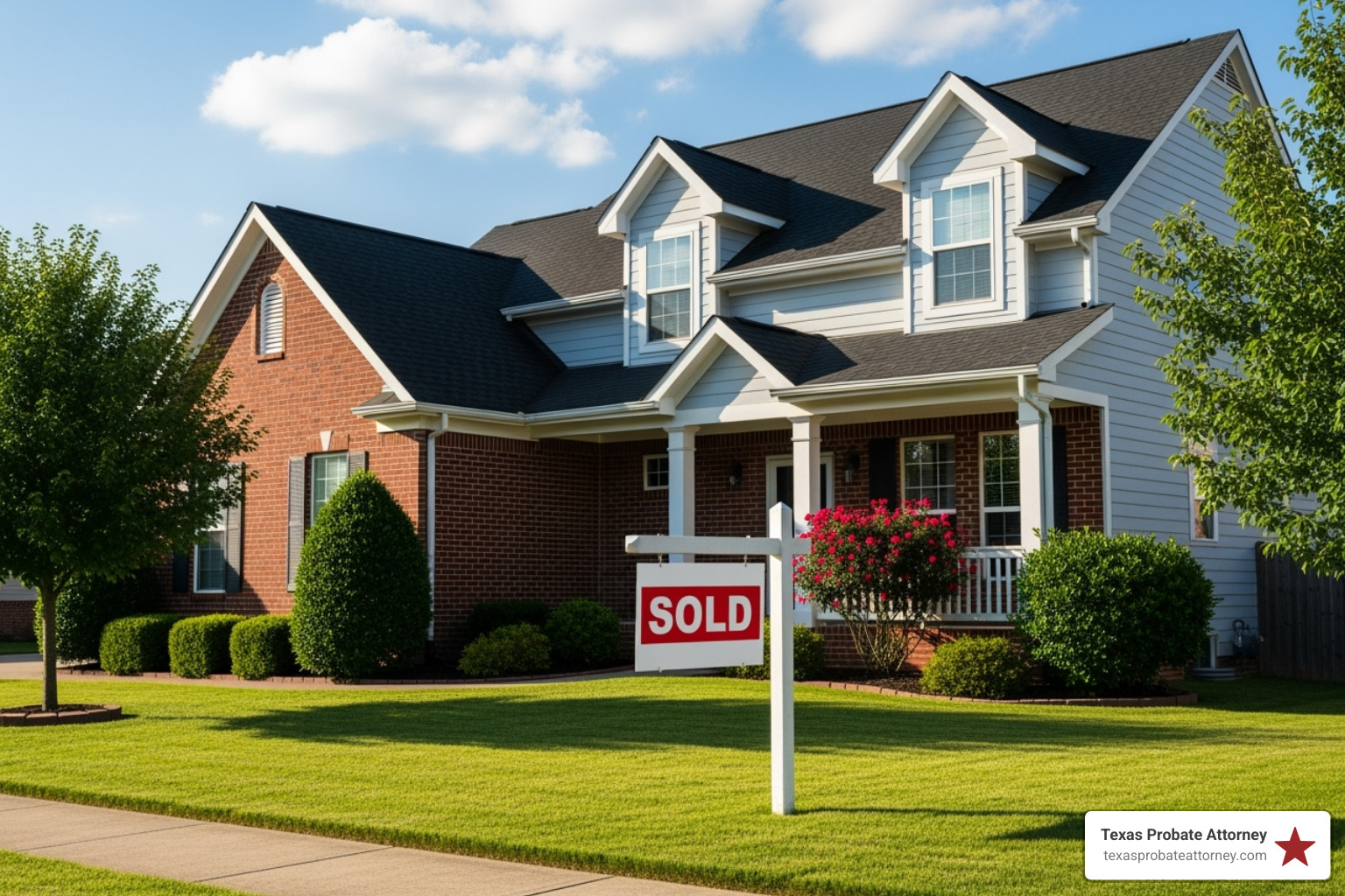 house with a "Sold" sign - How to avoid probate