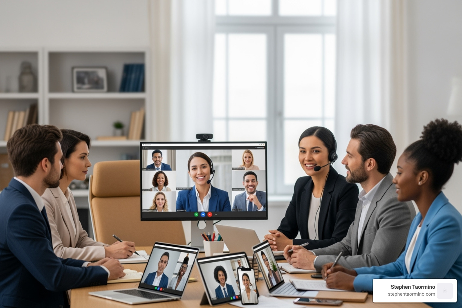 Google Meet interface during a presentation, showing screen share and Q&A panel - hosting a webinar on google meet