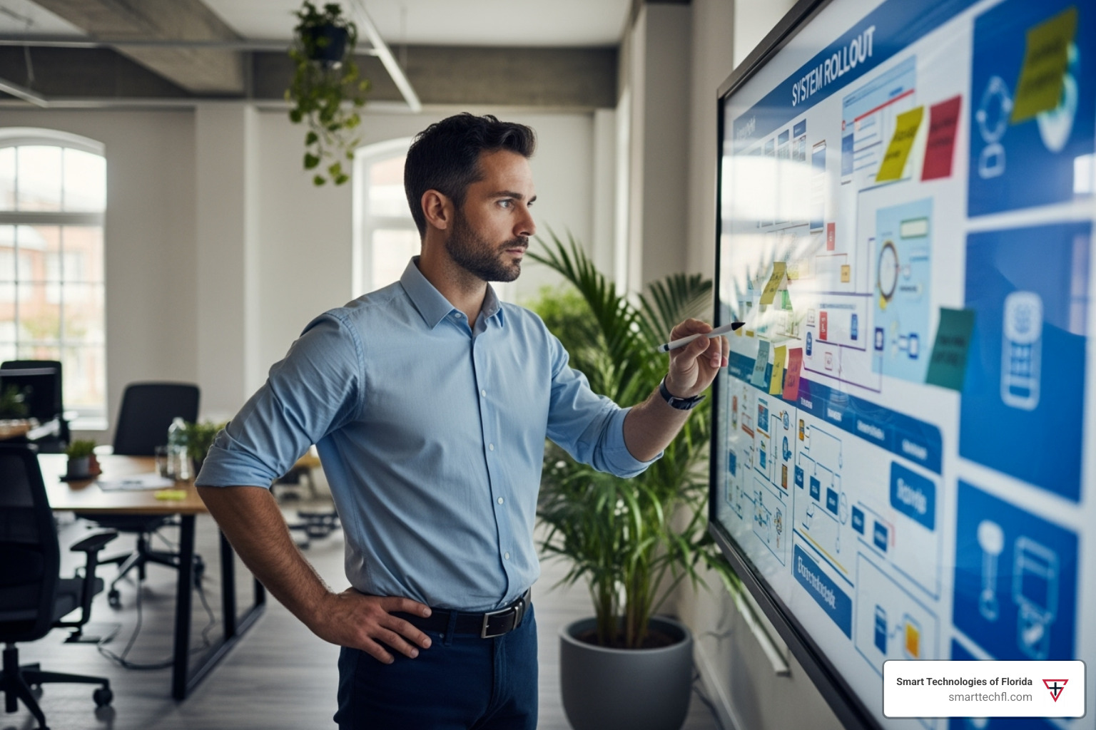 project manager planning system rollout - business communications systems