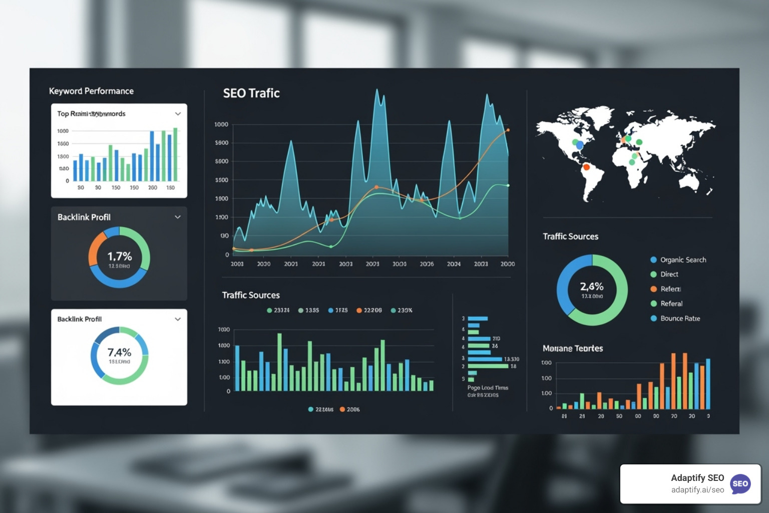 Image of the Looker Studio interface showing data sources being connected - seo dashboard for google analytics