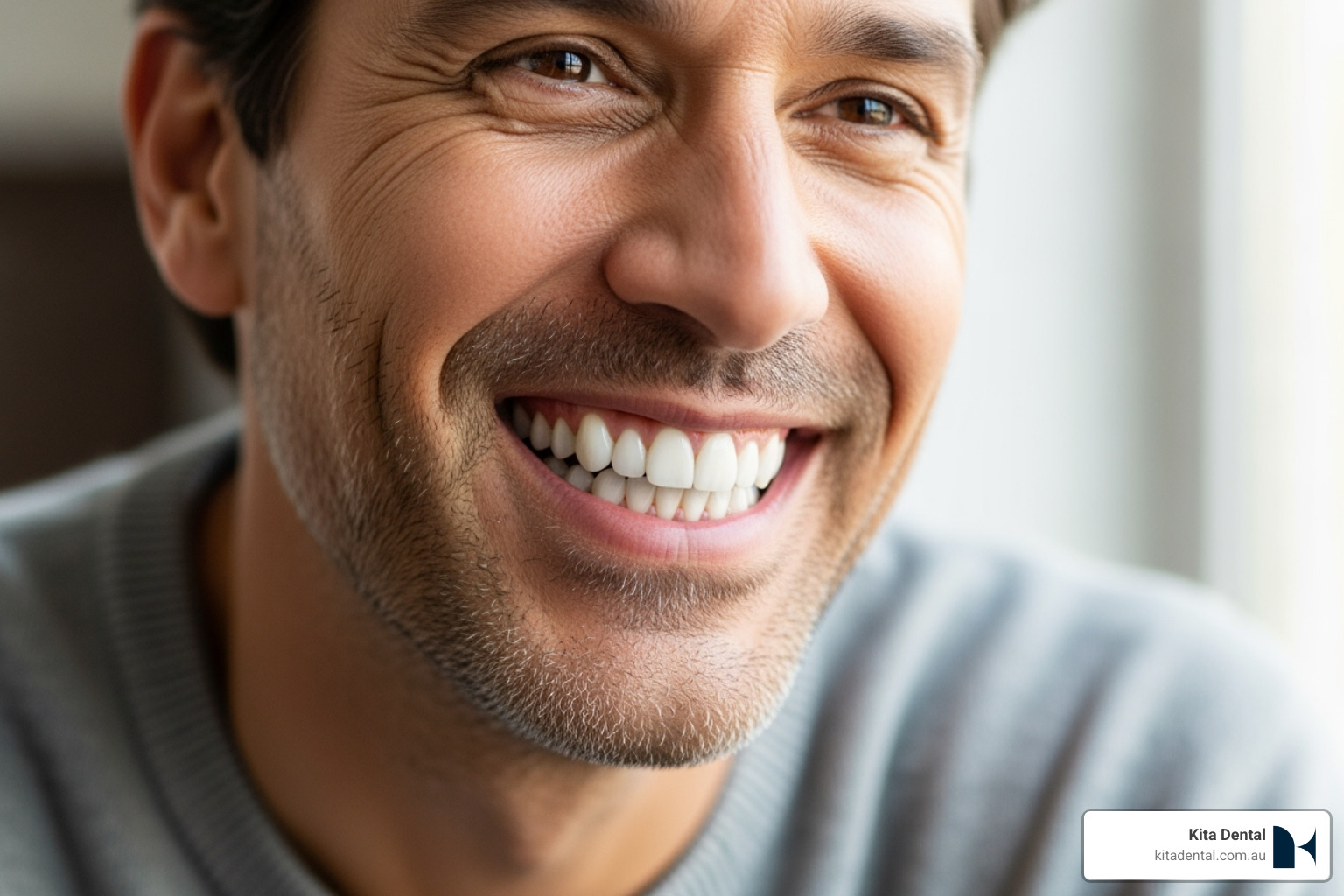 A close-up of a happy person smiling, showcasing the natural look and seamless integration of a dental implant - dental implants payment plan A close-up of a happy person smiling, showcasing the natural look and seamless integration of a dental implant - dental implants payment plan