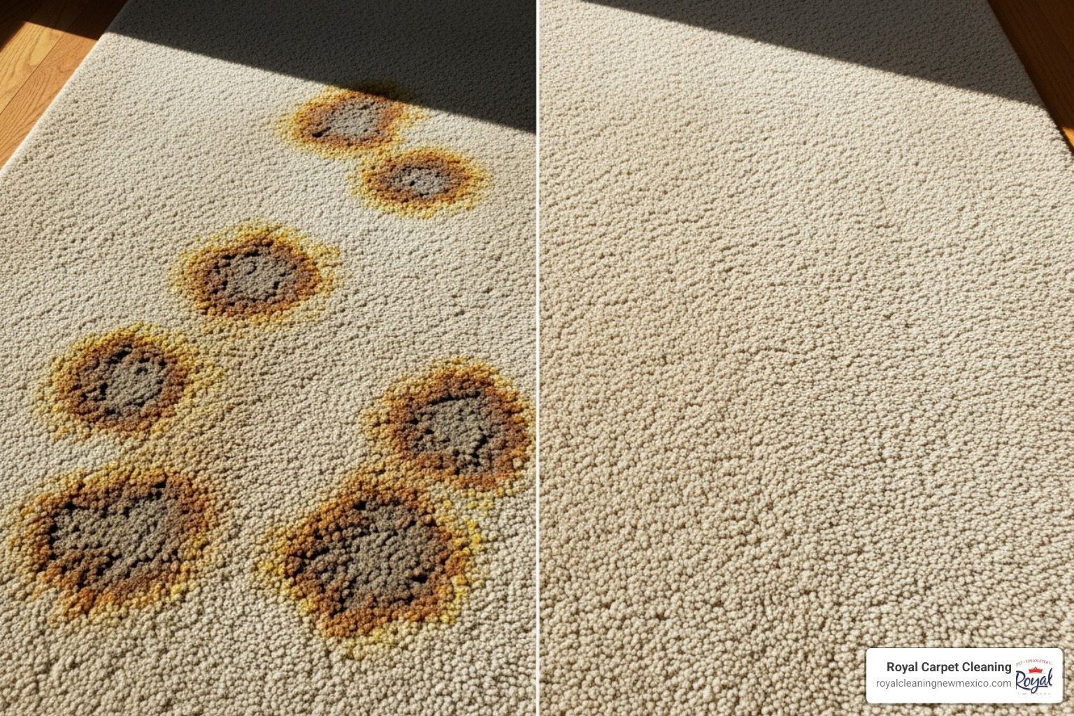 before-and-after pet-stained rug - area rug cleaning service near me