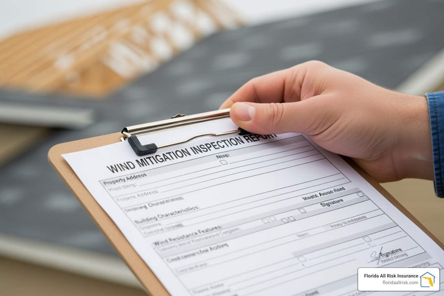 Image of a wind mitigation inspection report - brevard county home insurance