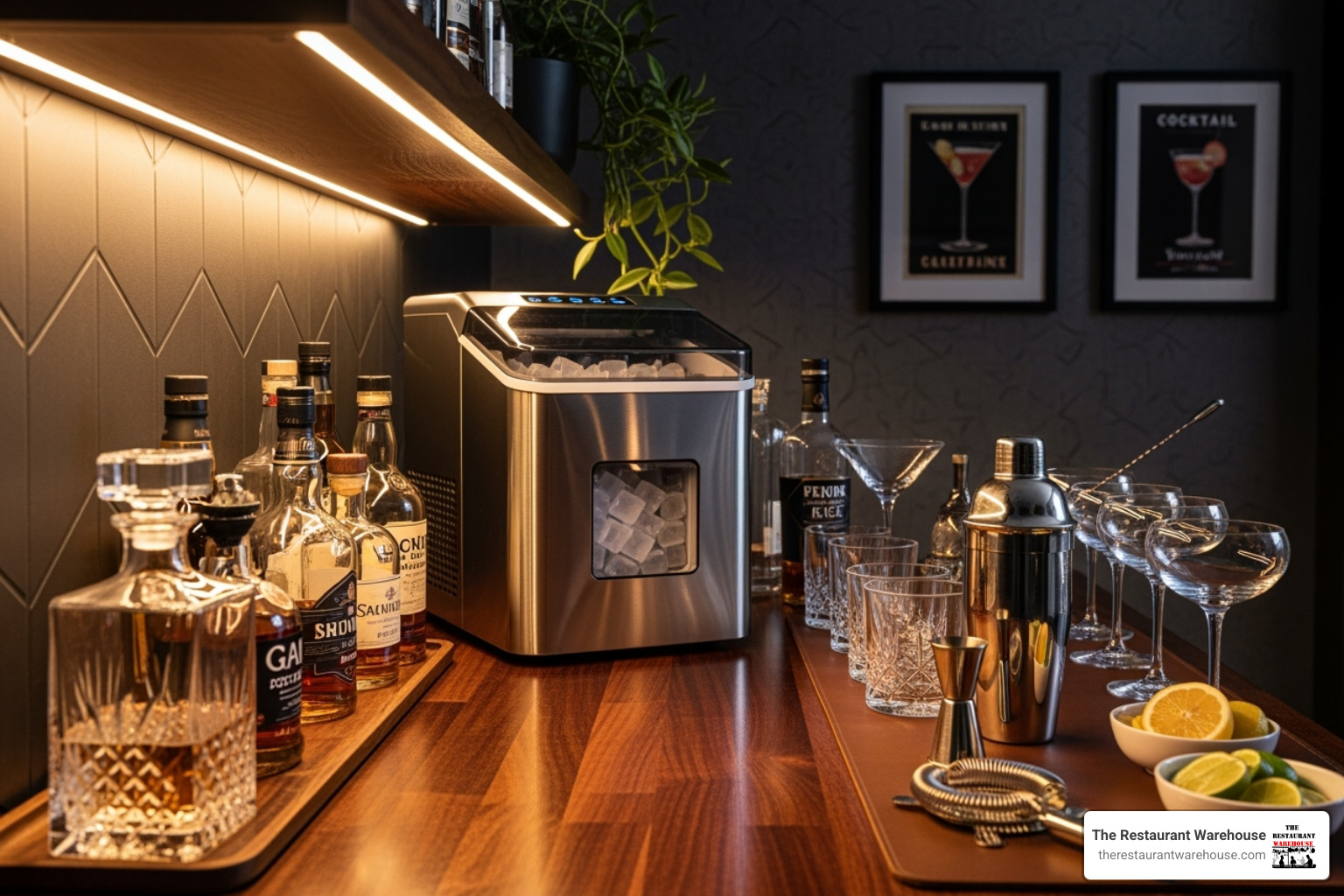 Home bar setup with ice maker - ice maker for home bar
