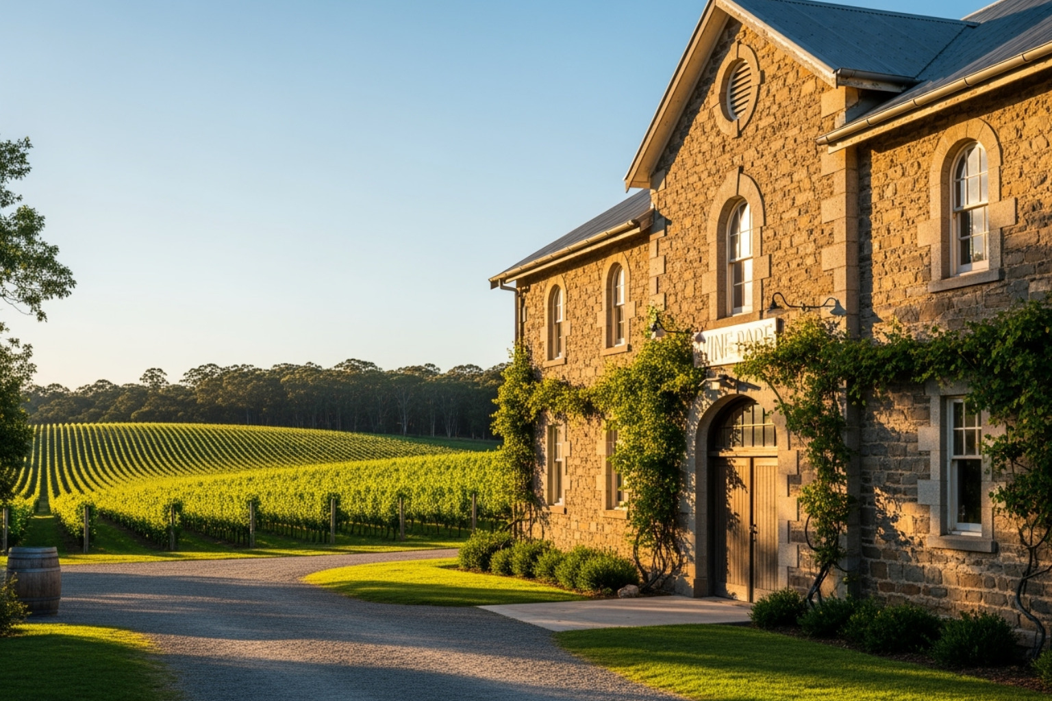 The historic bluestone building of Provenance Wines - great ocean road wineries