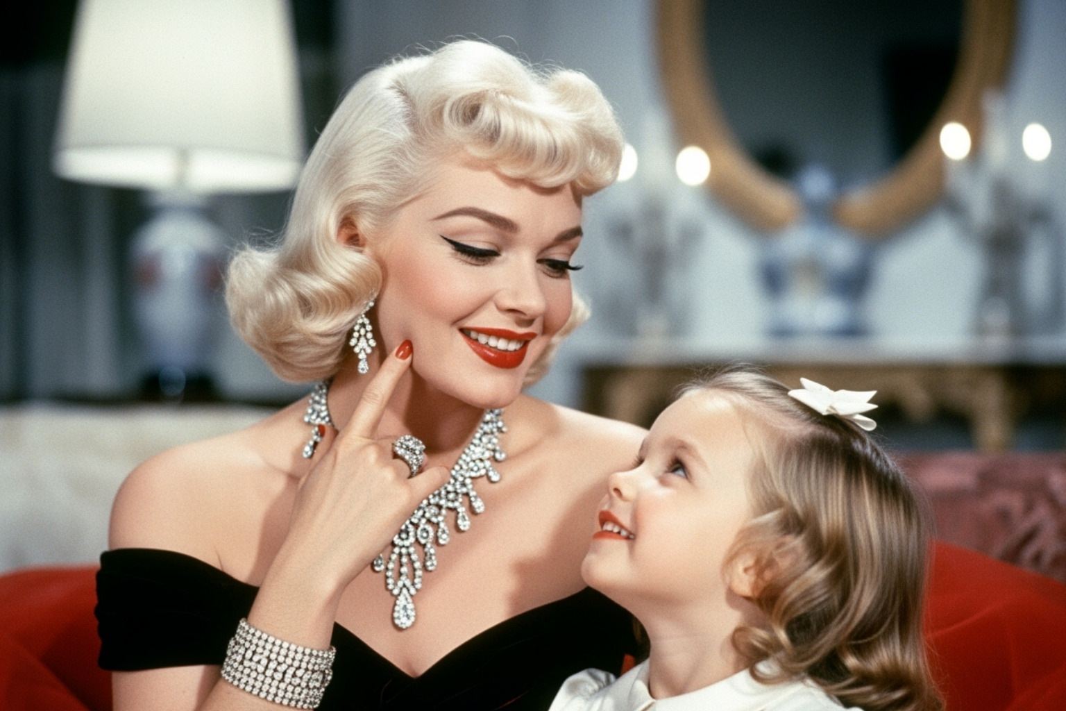 Young Jayne Marie with her mother Jayne Mansfield - jayne marie mansfield