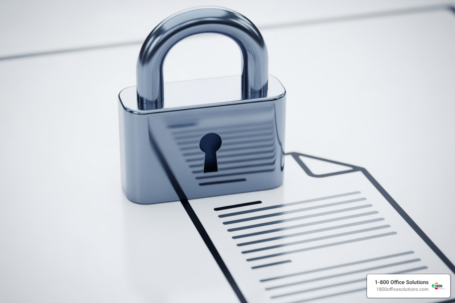 secure data center or a lock icon over a digital file - document management system benefits secure data center or a lock icon over a digital file - document management system benefits