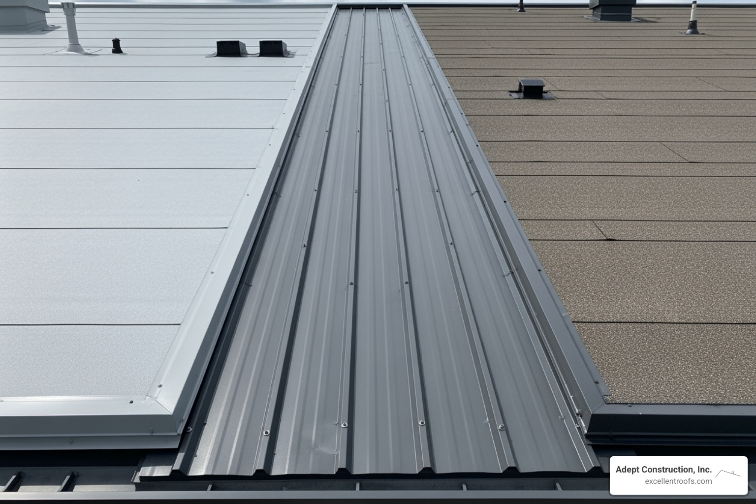 various commercial roofing materials like TPO, metal, and modified bitumen - commercial roofing services illinois*