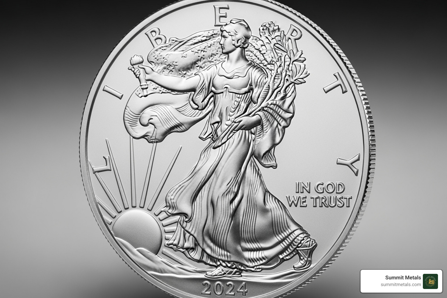 Infographic detailing the key specifications of the American Silver Eagle coin, including weight, purity, diameter, and face value. - silver eagle bullion coin infographic checklist-light-beige