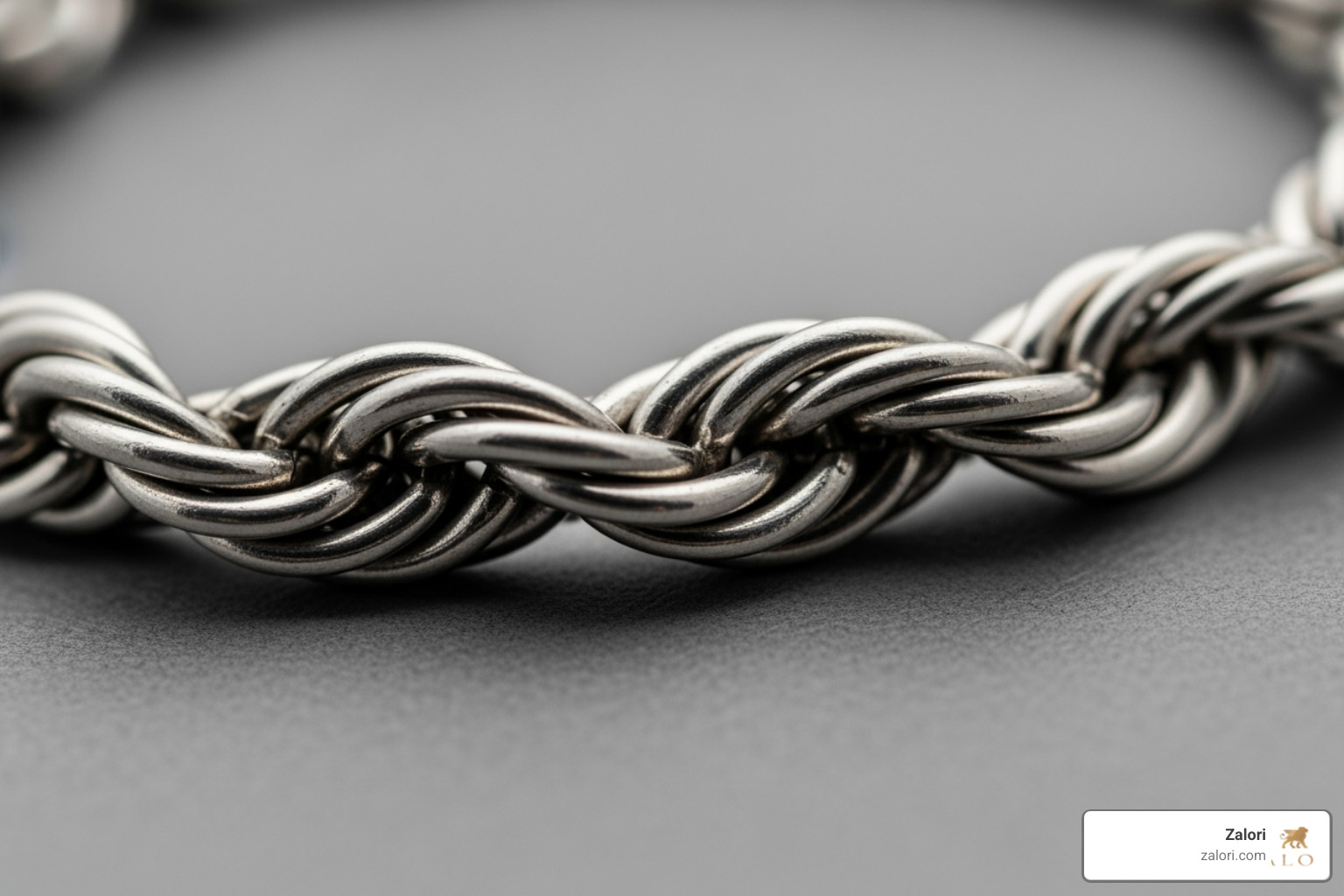 twisted Rope chain - pure silver chain