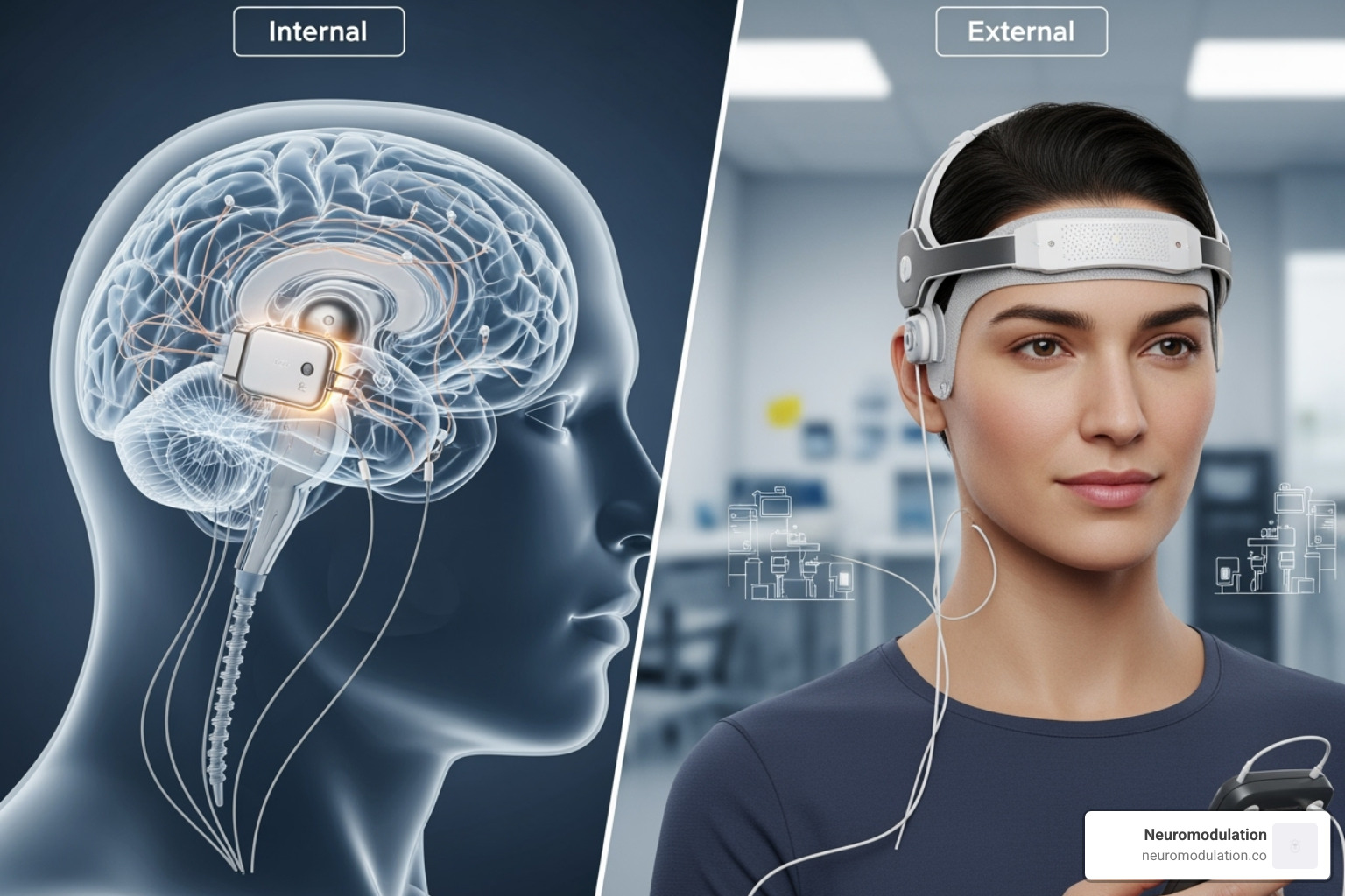 implantable vs external neuromodulation devices - Does neuromodulation work?