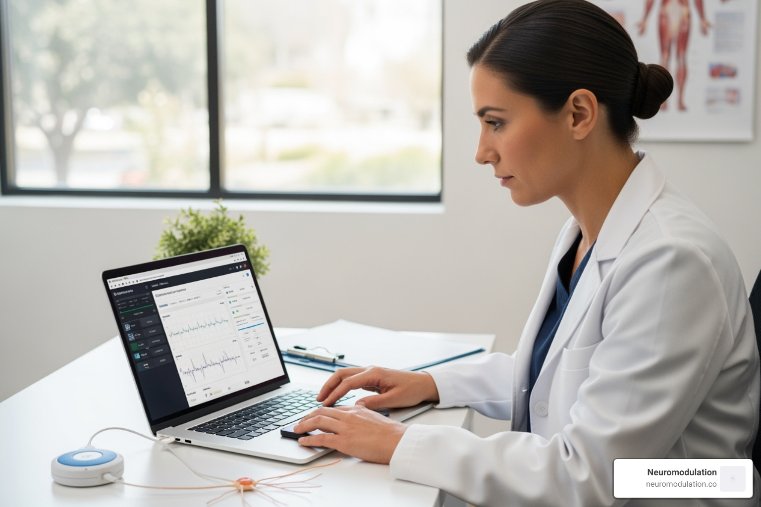 Clinician programming a VNS device - VNS pulse width