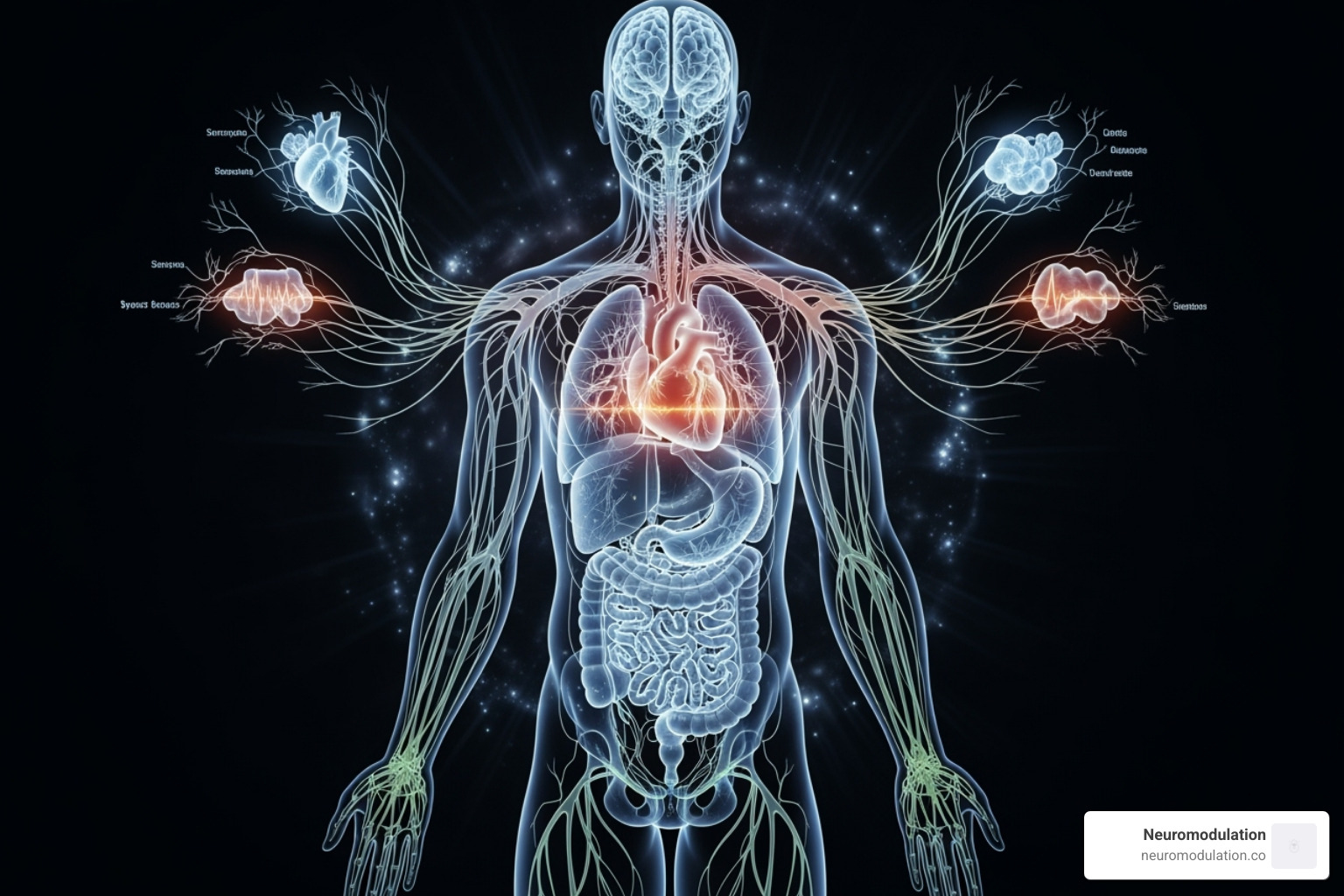 Image of the digestive system highlighting parasympathetic innervation, showing the vagus nerve's influence on stomach, small intestine, and part of the large intestine, and sacral nerves' influence on the lower large intestine and rectum - parasympathetic nervous system Image of the digestive system highlighting parasympathetic innervation, showing the vagus nerve's influence on stomach, small intestine, and part of the large intestine, and sacral nerves' influence on the lower large intestine and rectum - parasympathetic nervous system
