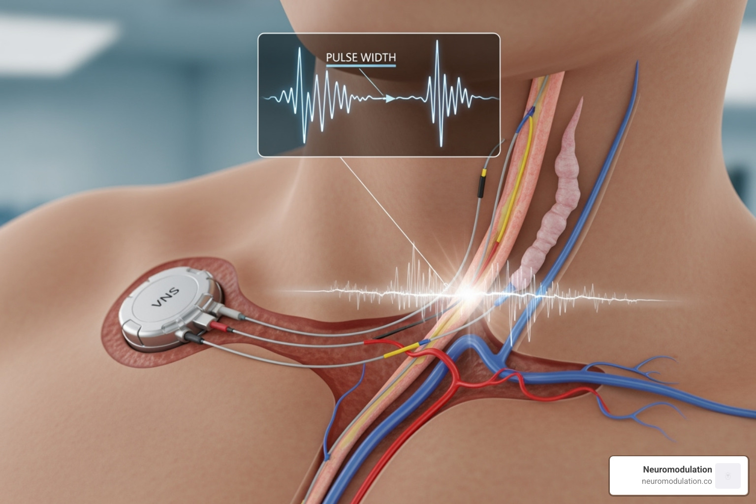 Illustration of nerve fiber types and activation thresholds - VNS pulse width