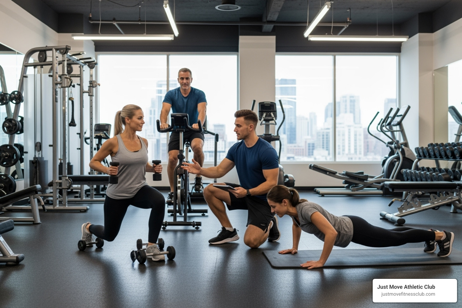 Small group training session with a trainer providing feedback - personal training lakeland Small group training session with a trainer providing feedback - personal training lakeland