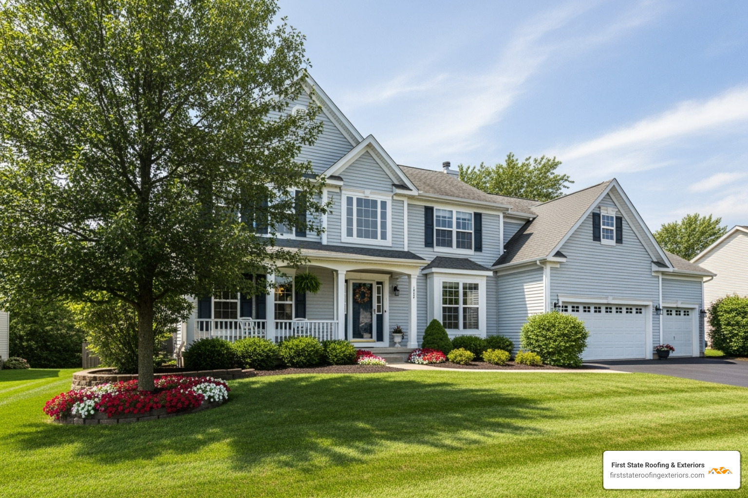 well-maintained home exterior in Delaware - exterior siding repair