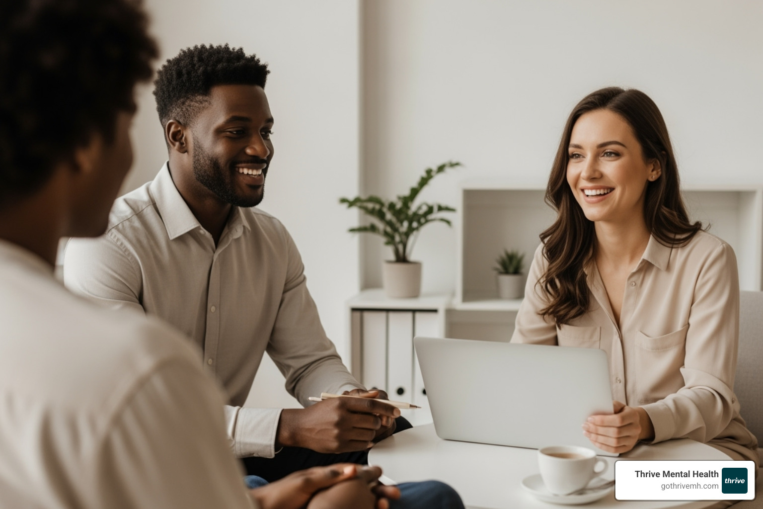 A therapist and client in a supportive virtual session - Passive Suicidal Ideation