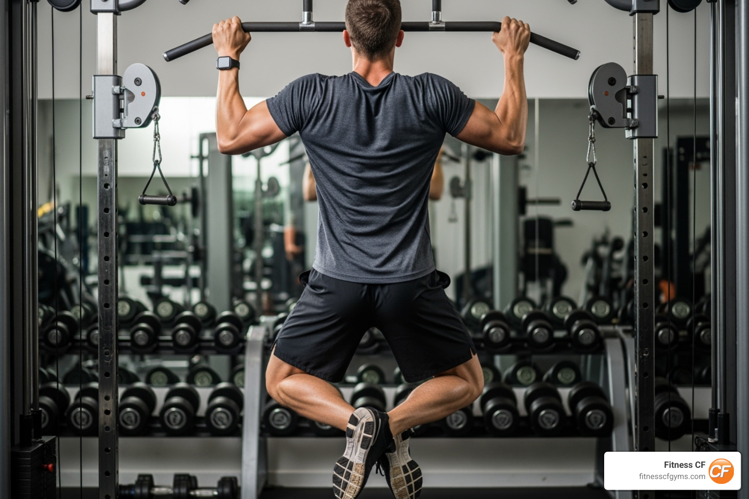 Image of a person performing a chin-up with an underhand grip - arm exercises