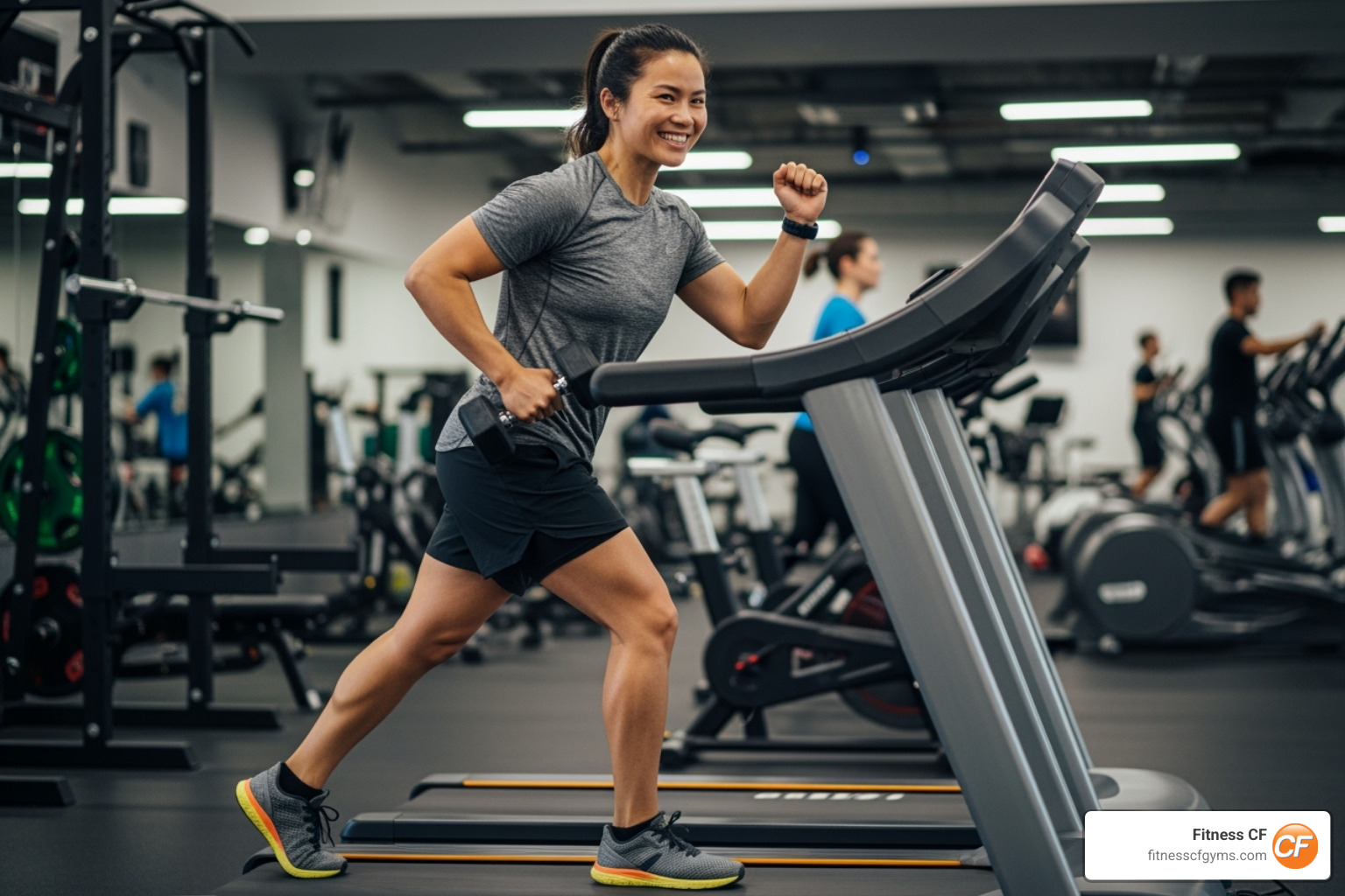 person happily engaging in strength and cardio exercises - gyms in mount dora fl person happily engaging in strength and cardio exercises - gyms in mount dora fl