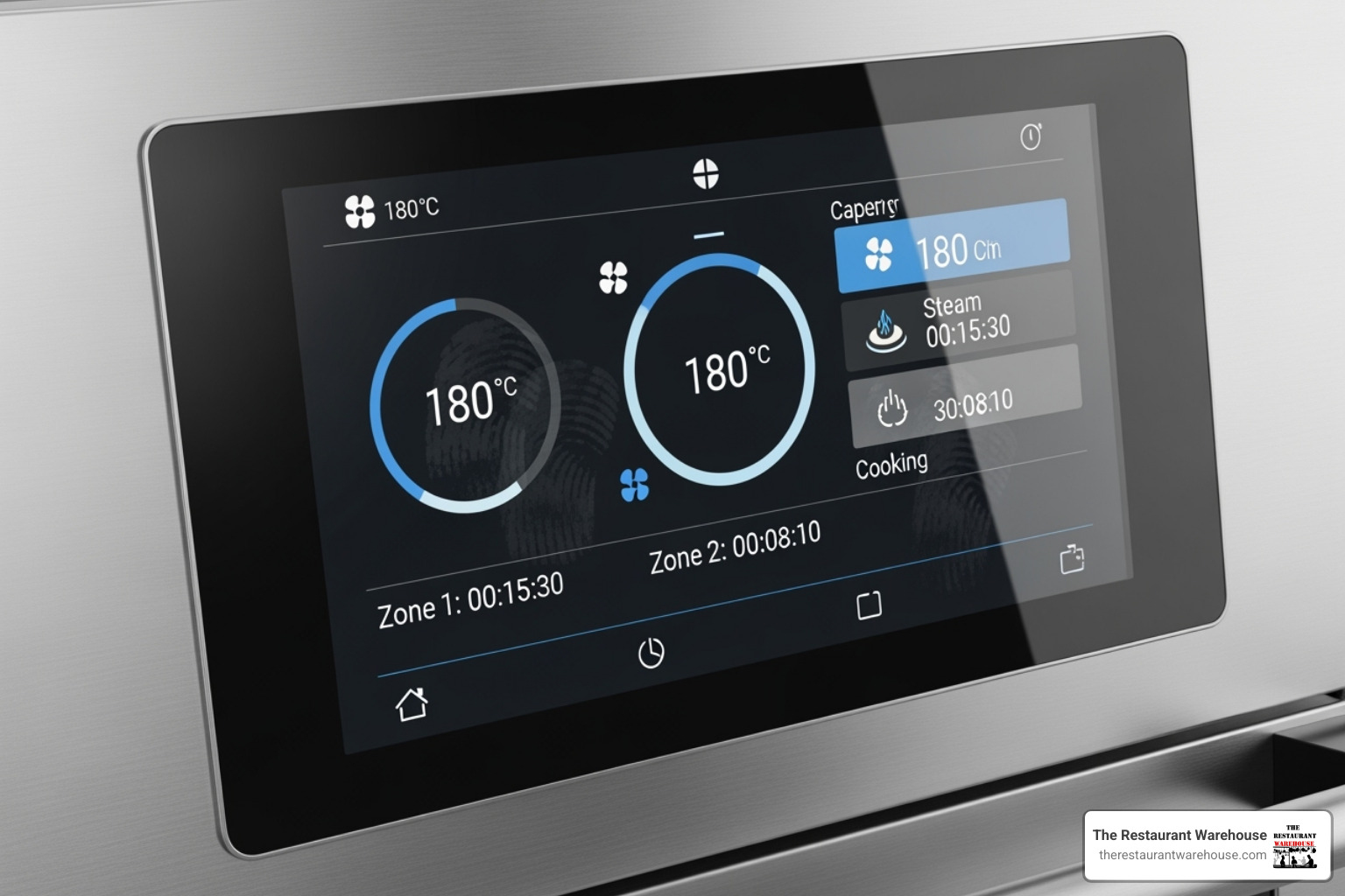 modern digital touchscreen control panel - electric catering oven