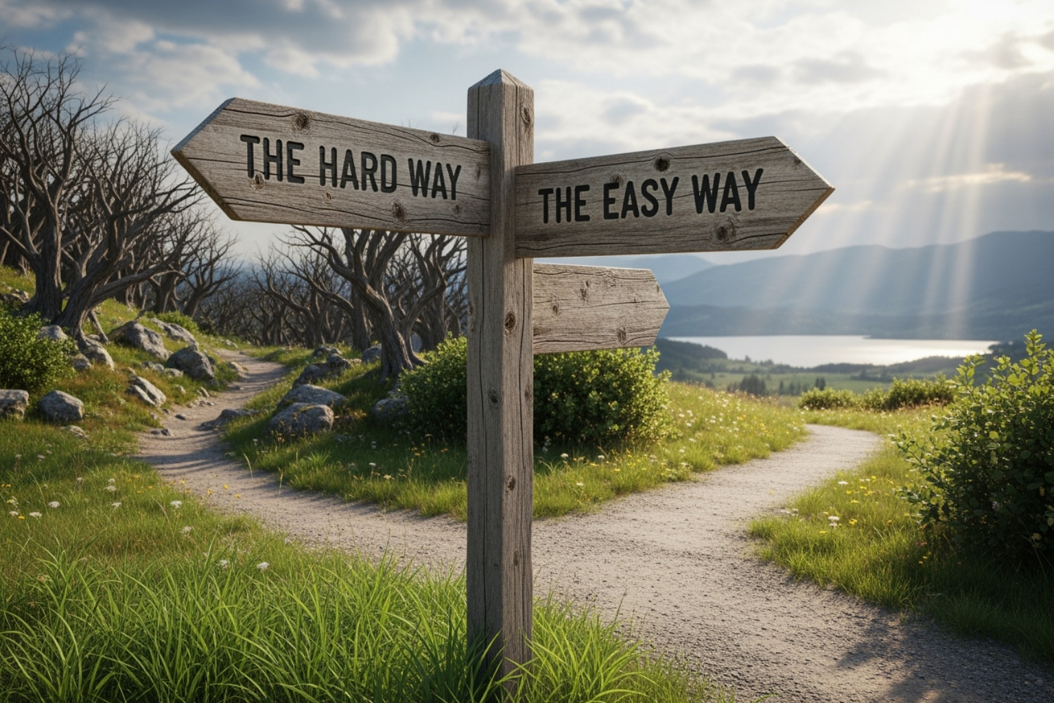 Crossroads sign pointing one way to 'Experienced Traders' and another to 'Beginners - Use Caution' - 5starsstocks .com