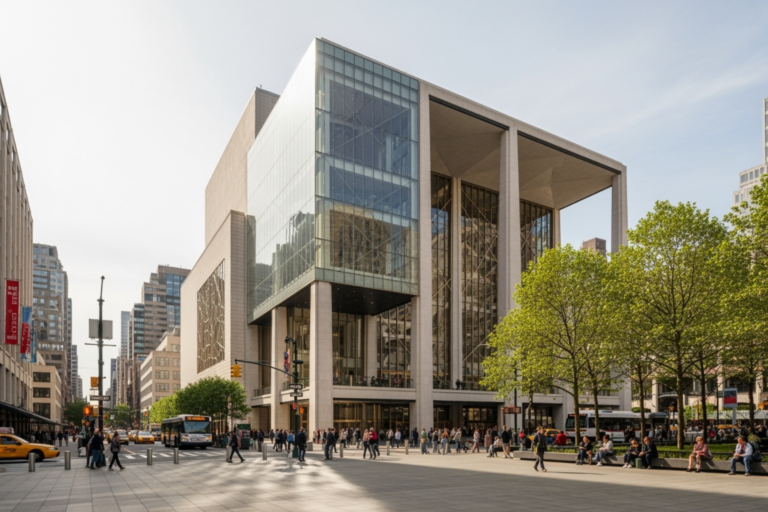 The iconic Juilliard School building in New York City - david corenswet