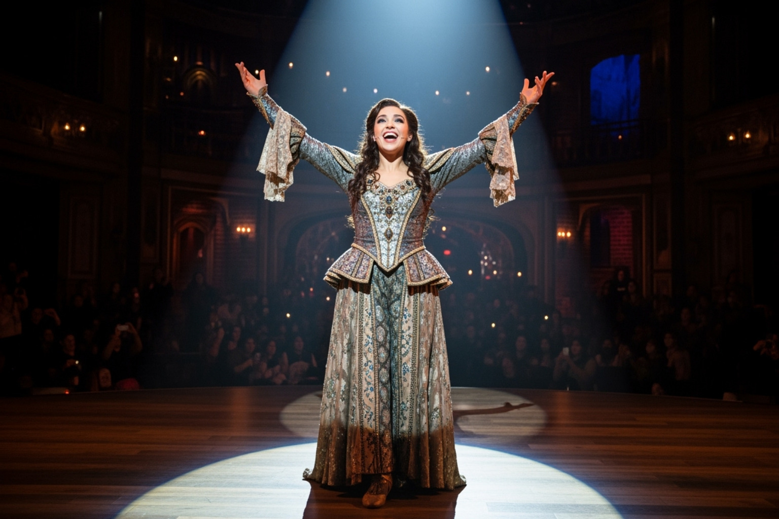 Ariana Madix taking a bow on a Broadway stage, beaming with pride. - ariana madix
